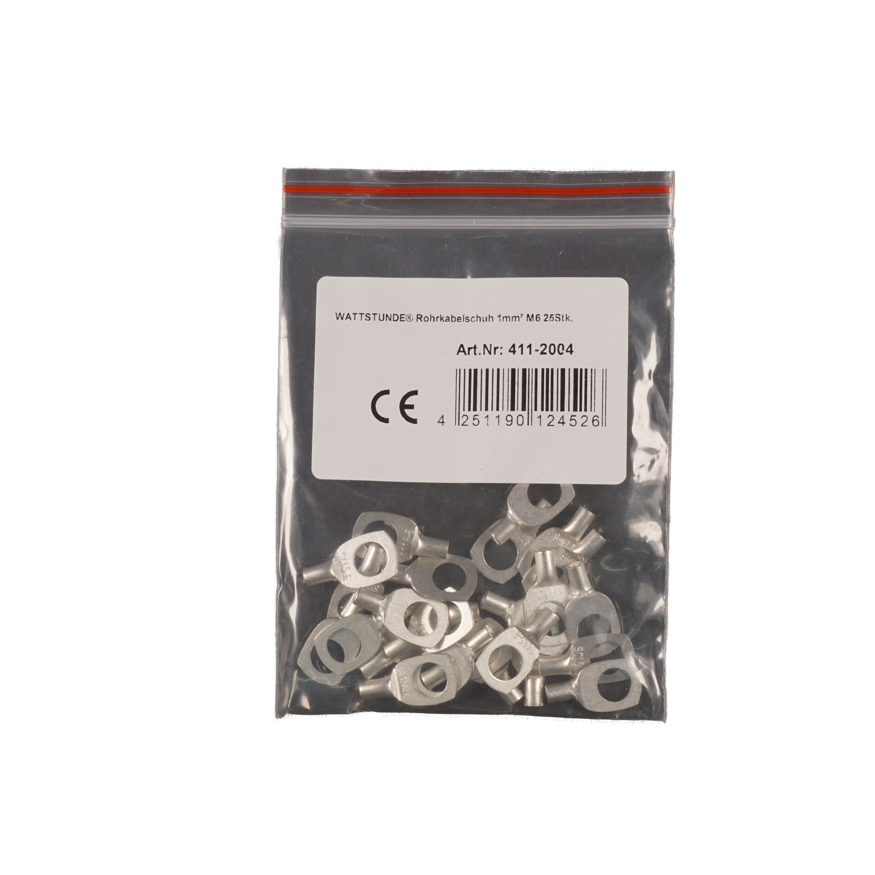 WATTSTUNDE® Rohrkabelschuh 1 mm² M6 25 Stk.