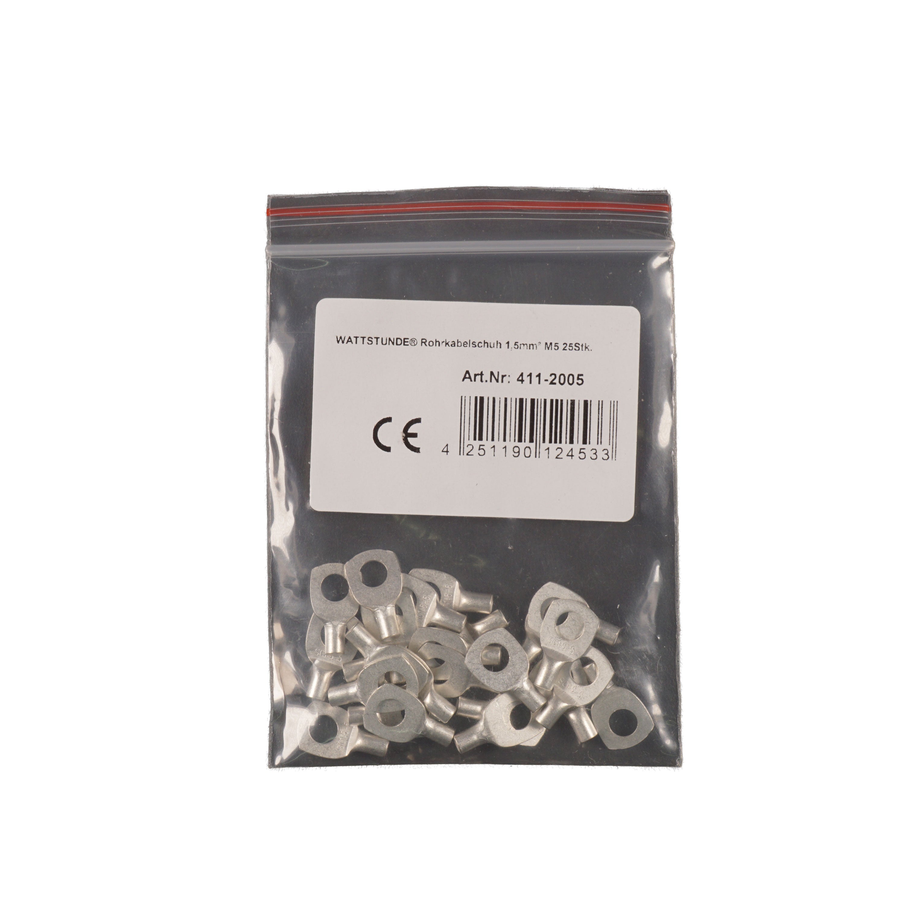 WATTSTUNDE® Rohrkabelschuh 1,5 mm² M5 25 Stk.