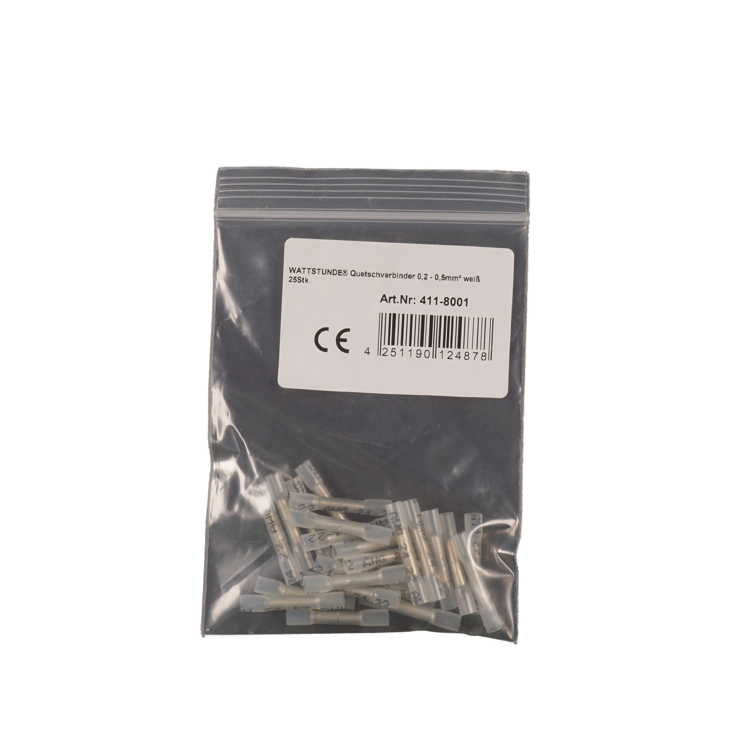 WATTSTUNDE® crimp connectors 0.2 - 0.5 mm² white 25 pcs.