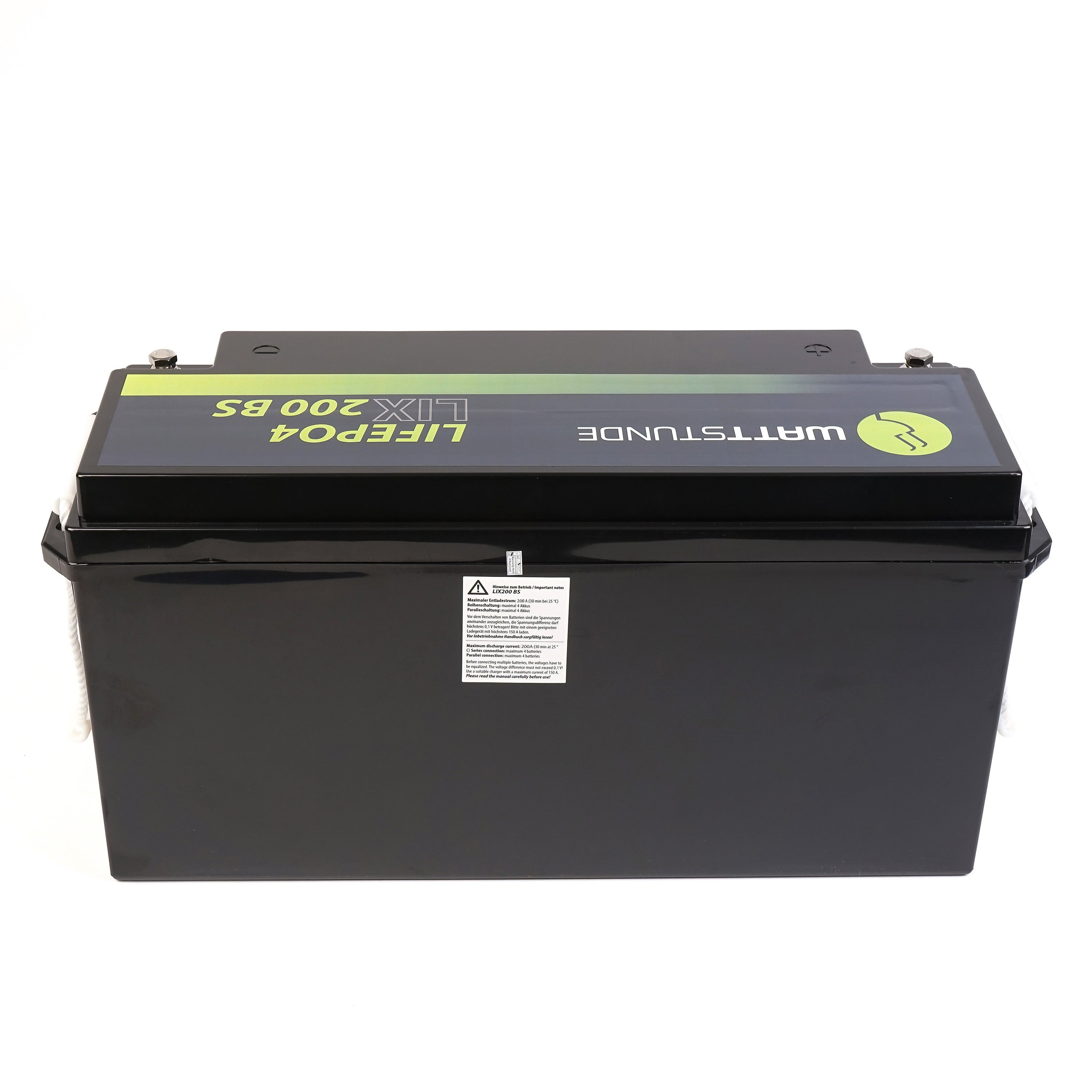 WATTSTUNDE® Lithium 12V 200Ah LiFePO4 Batterie LIX12-200-BS