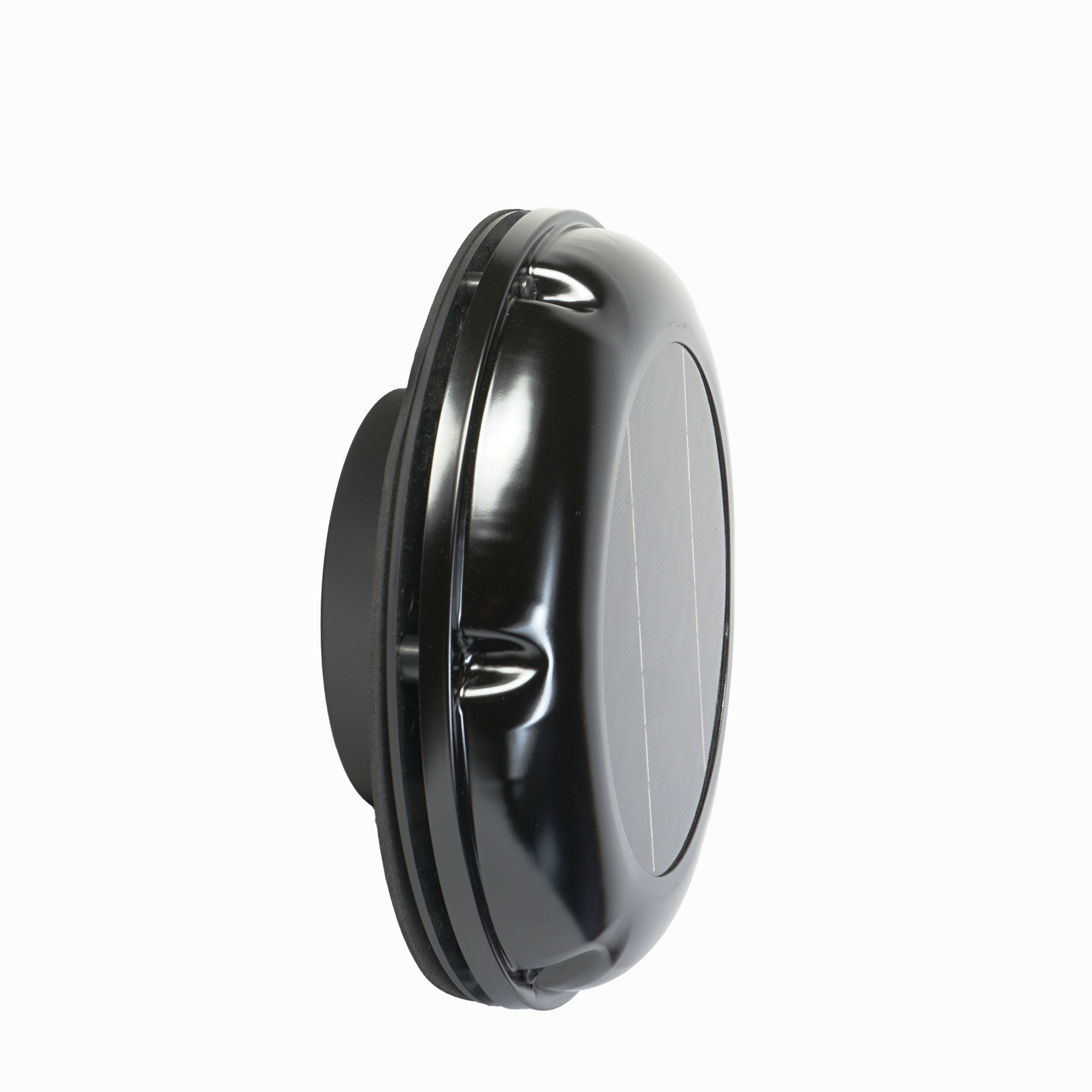 WATTSTUNDE® AERO Solarlüfter mit Akku rund, schwarz