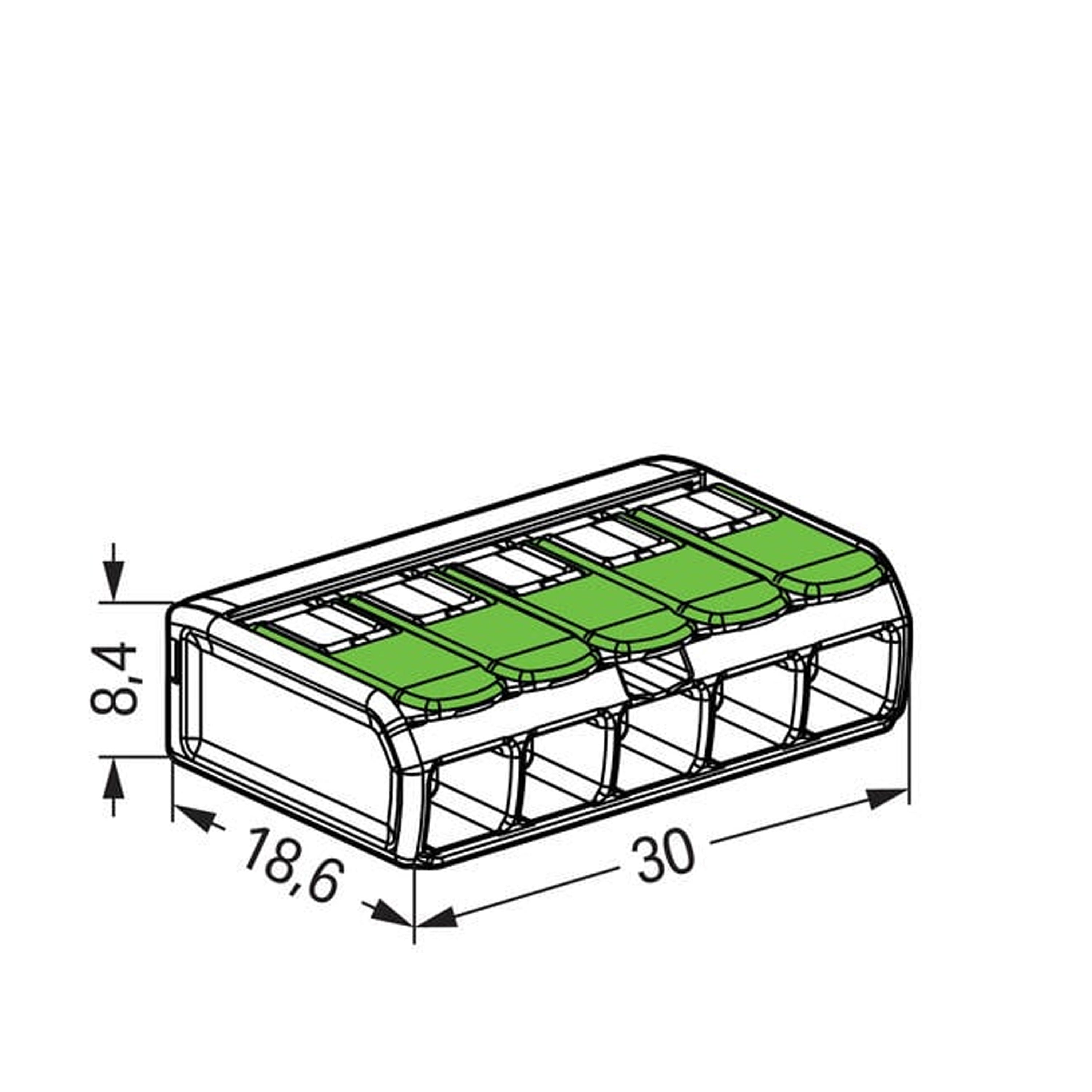 WAGO Green Range flexible connecting terminal up to 4mm² - 221-425