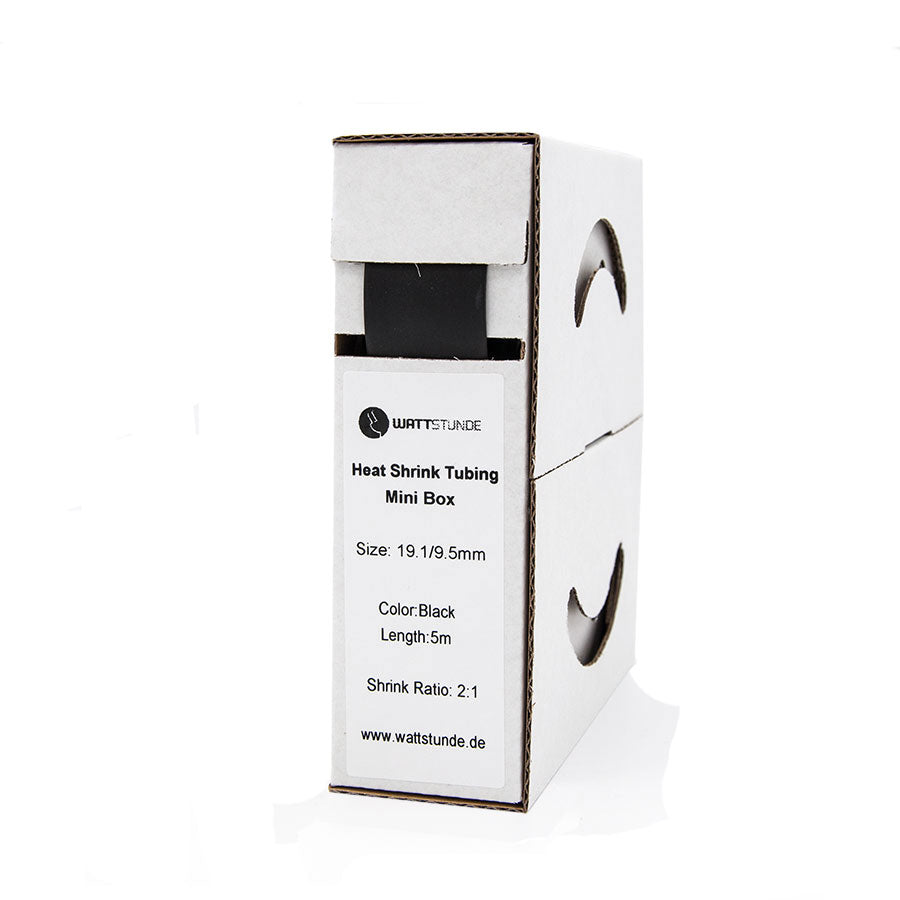 WATTSTUNDE® Schrumpfschlauch 2:1 Box 19,1/9,5 schwarz