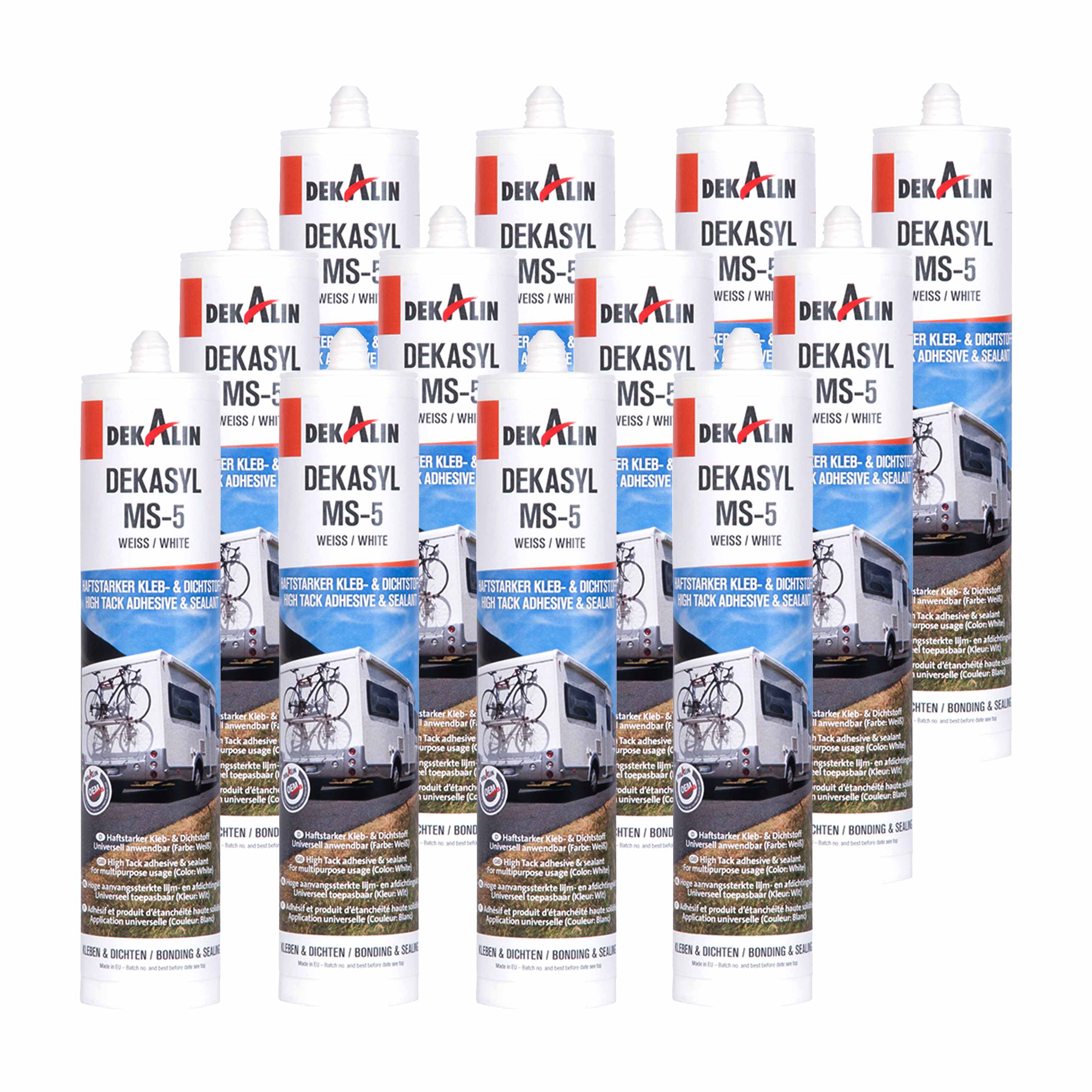 12er Pack Dekalin Dekasyl MS-5 weiß 290ml