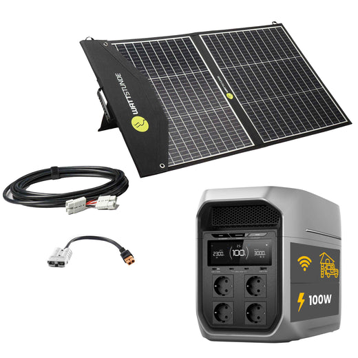 EcoFlow DELTA 3 Max Plus Powerstation Bundle with WATTSTUNDE® SOLA Ease 100 Wp SunFolder Solar Bag