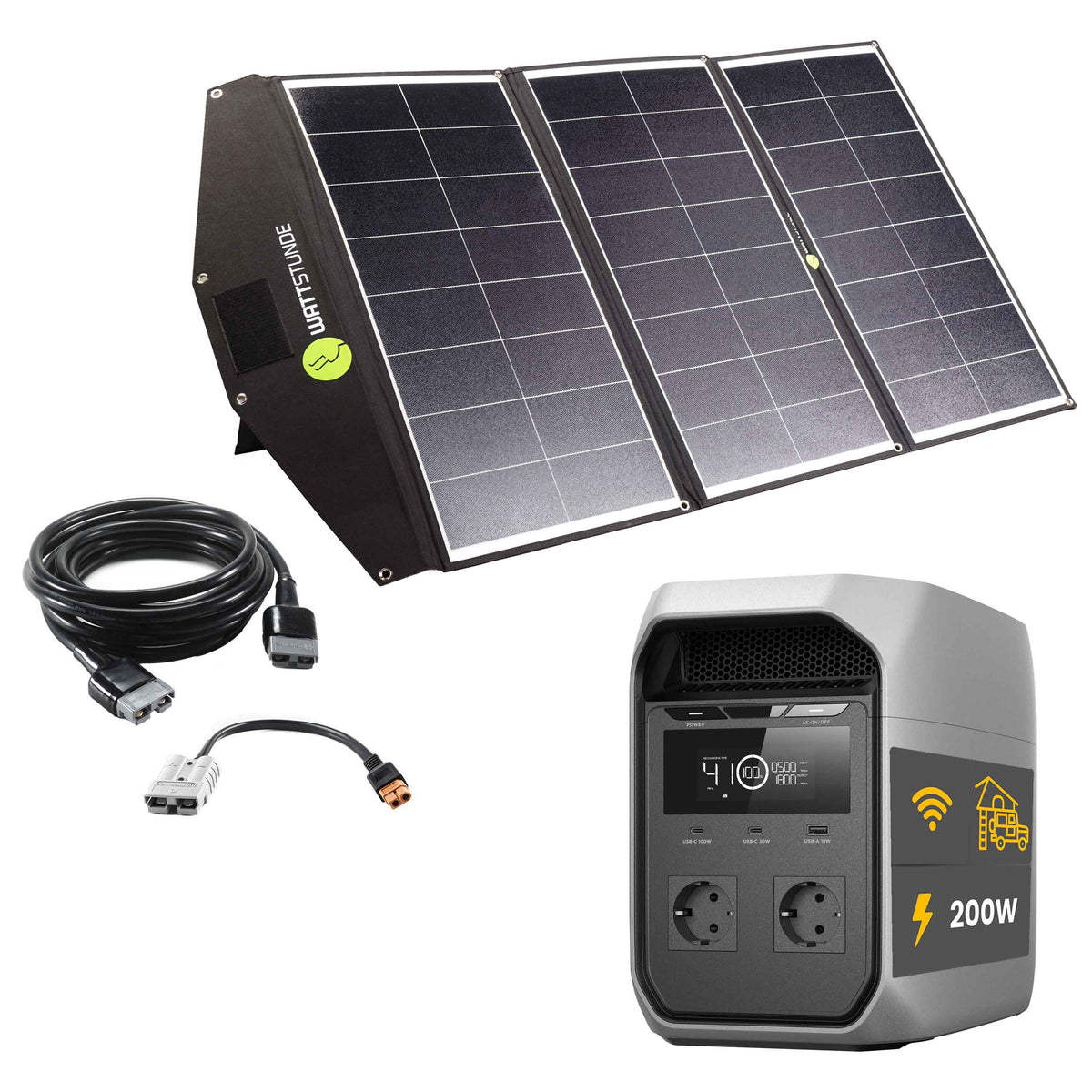 EcoFlow DELTA 3 Max Powerstation Bundle with WATTSTUNDE® SOLA Ease 200 Wp SunFolder Solar Bag