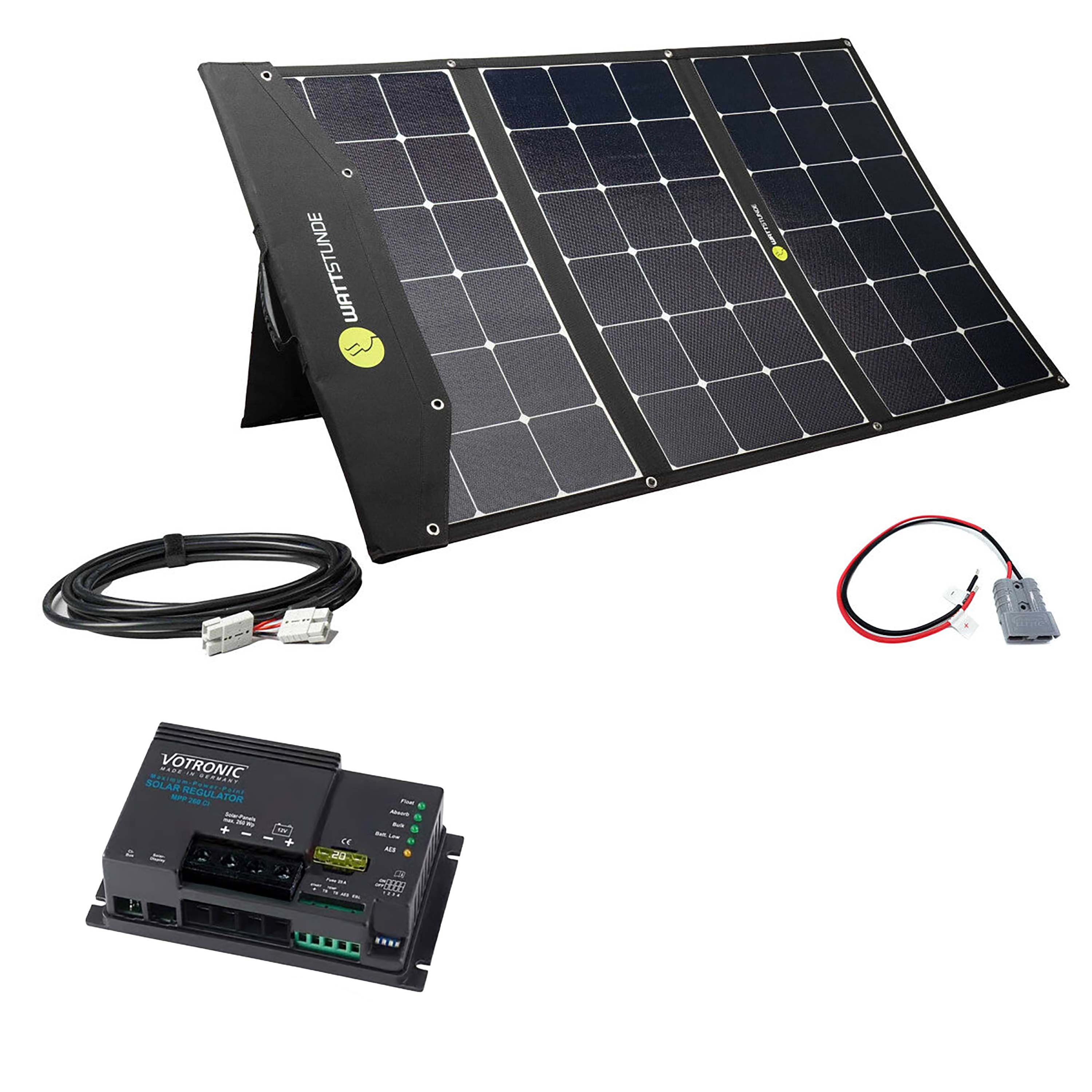 WATTSTUNDE® SOLA Ease 200W-HV SunFolder Solar Bag Variation Set Votronic MPP260 No