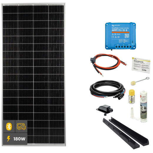 180 W SOLA Frame Mono Wohnmobil Komplettset schwarz