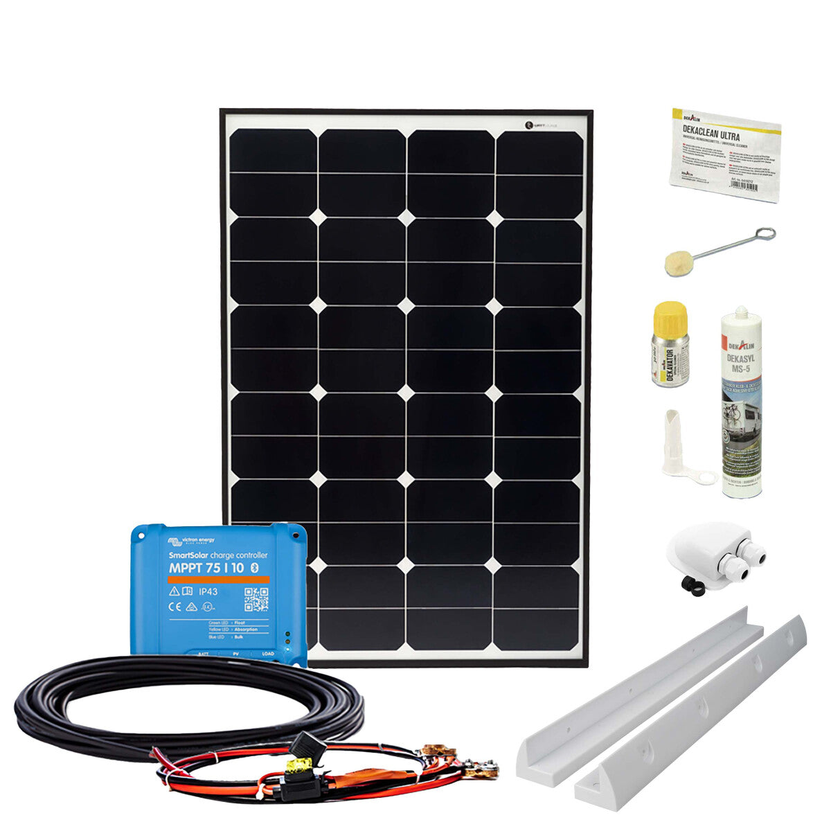 DAYLIGHT Sunpower 80Wp Wohnmobil Komplettset DLS80 Victron SmartSolar 75/10
