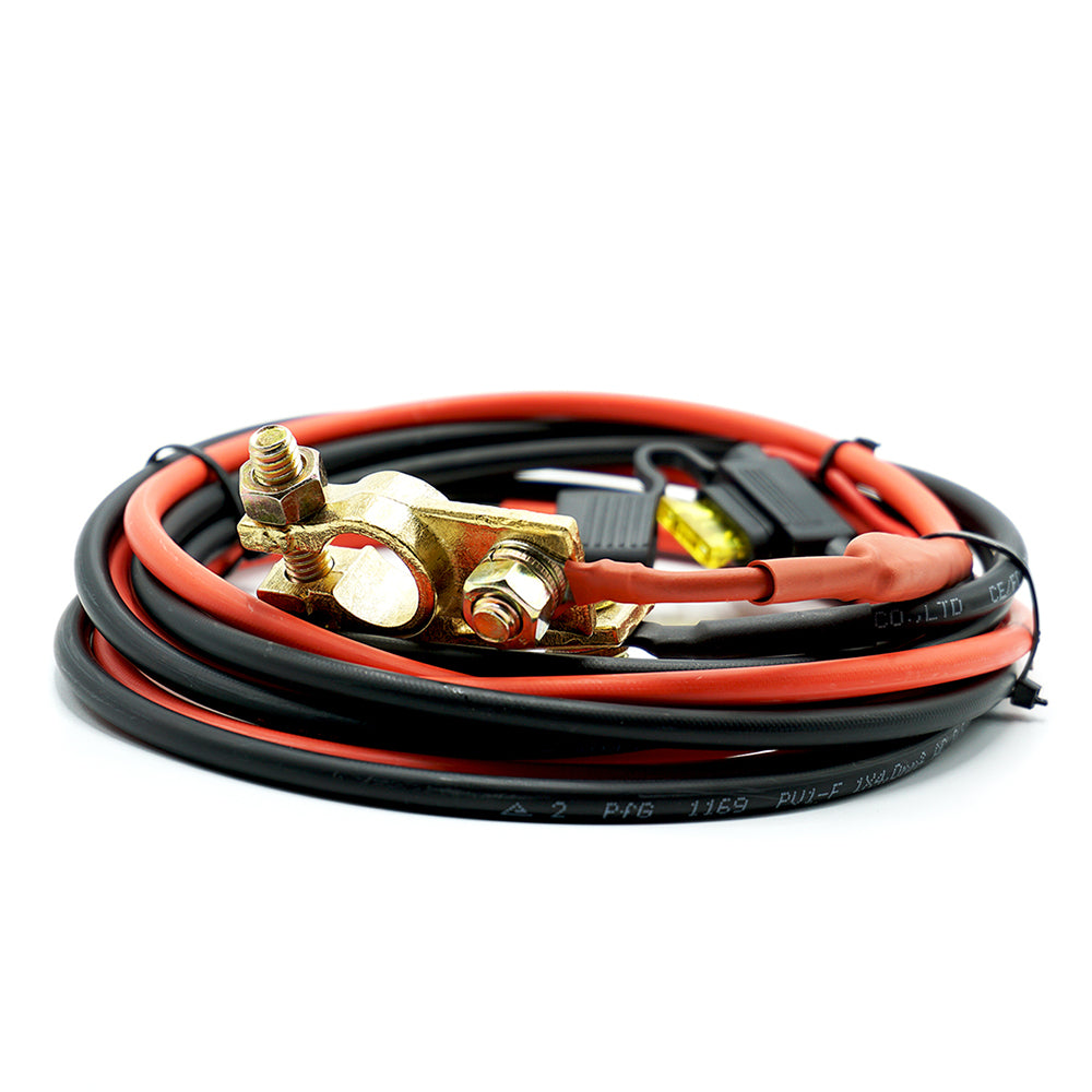 WATTSTUNDE® 4mm² Batterieanschlußkabel BAKA20 mit 20A Sicherung und Polklemmen im Set