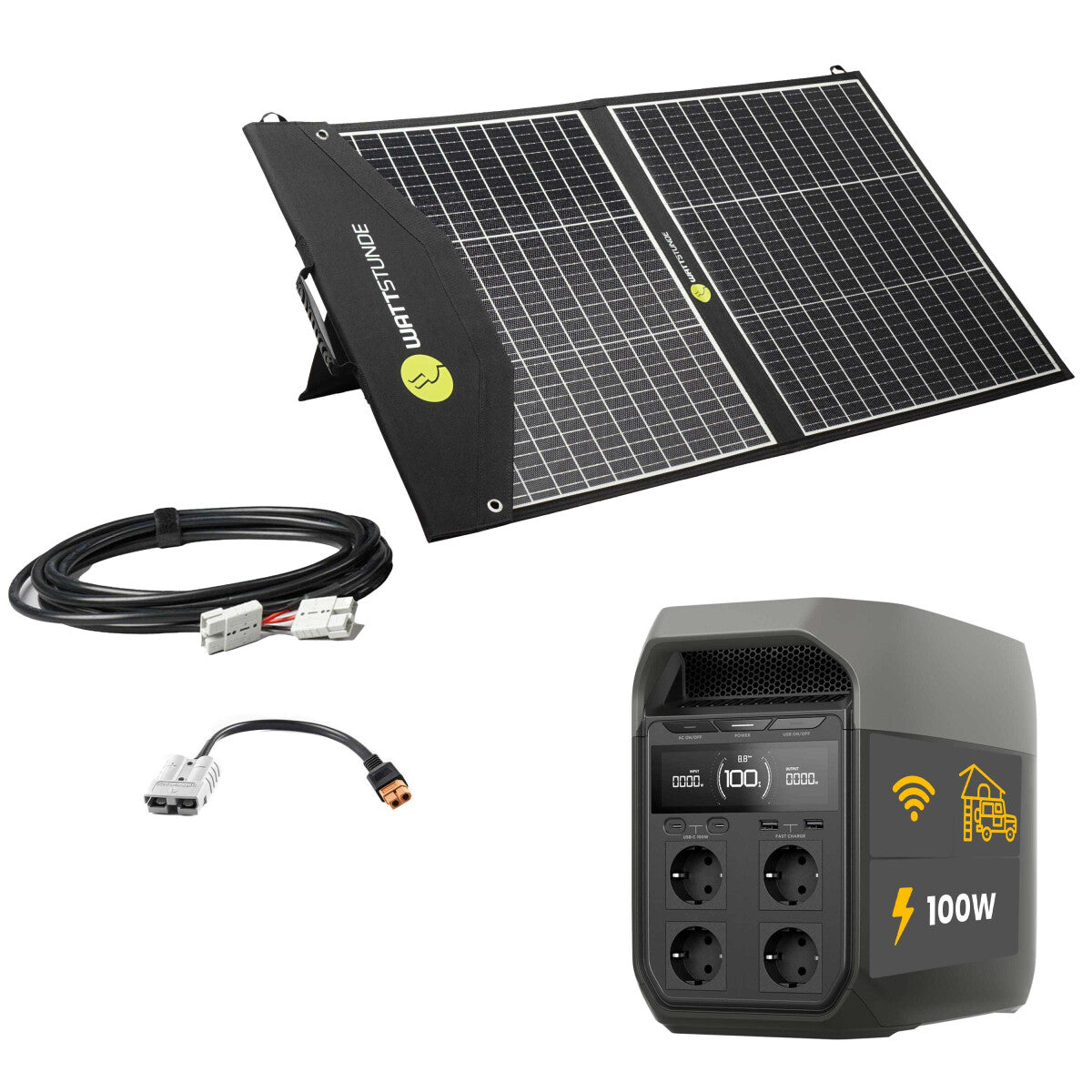 EcoFlow DELTA 3 Powerstation Bundle mit WATTSTUNDE SOLA Ease 100W SunFolder Solartasche - 305-21323-01 Inkl. 0% MwSt. gemäß §12 Abs.3 UstG.