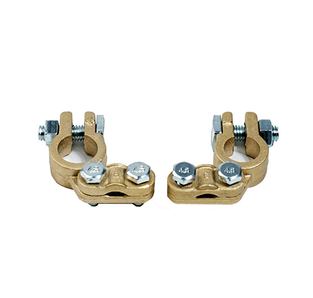 WATTSTUNDE® Battery terminal clamps T050 positive pole negative pole 1x pair