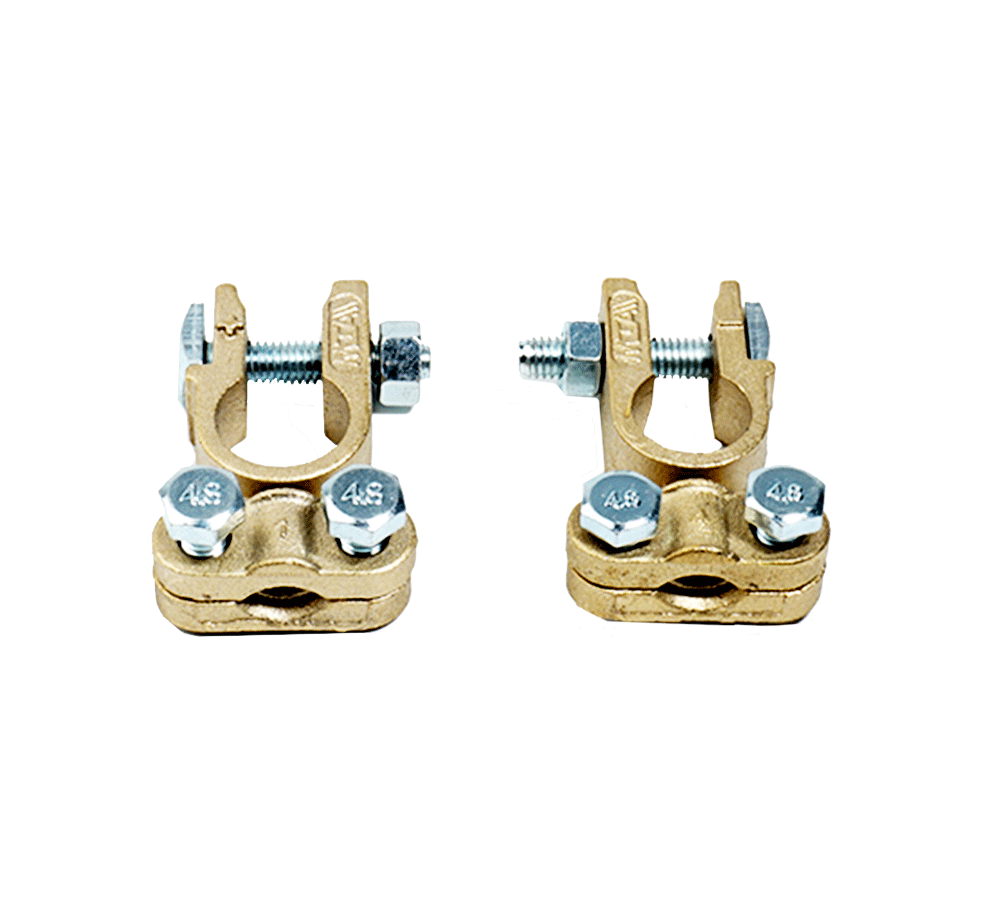 WATTSTUNDE® Battery terminal clamps T011 positive pole negative pole 1x pair