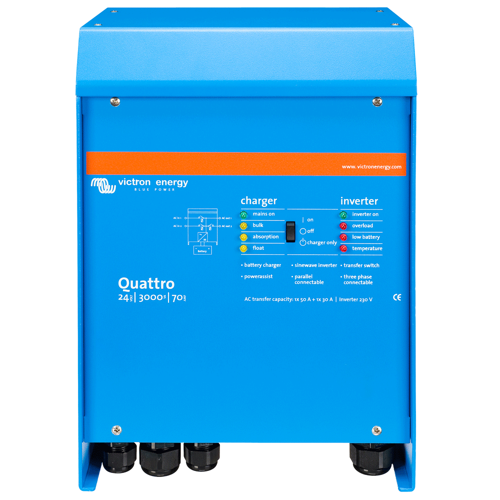 Victron Quattro 24/3000/70-50/50 inverter 2400 W and charger 24 V