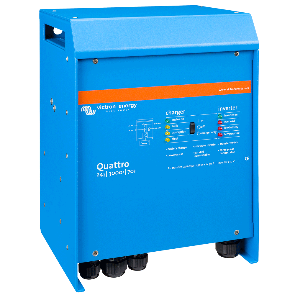 Victron Quattro 24/3000/70-50/50 inverter 2400 W and charger 24 V
