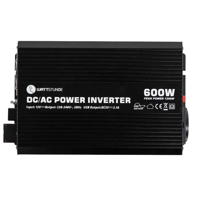 WATTSTUNDE® 600W / 1200W 12V Sinus Spannungswandler WS12/600SI
