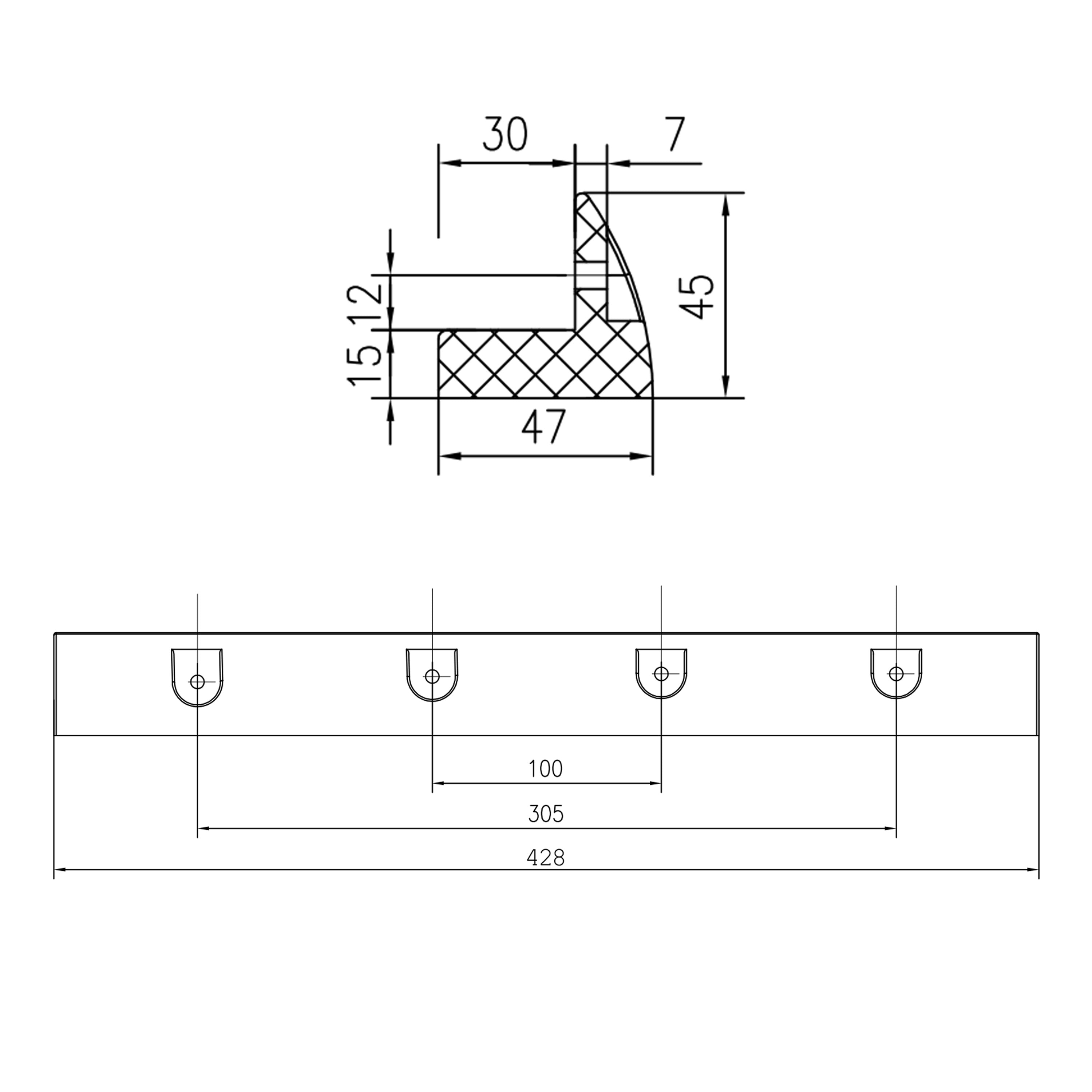 WATTSTUNDE® MOUNT Solarmodul Halterung 43 schwarz