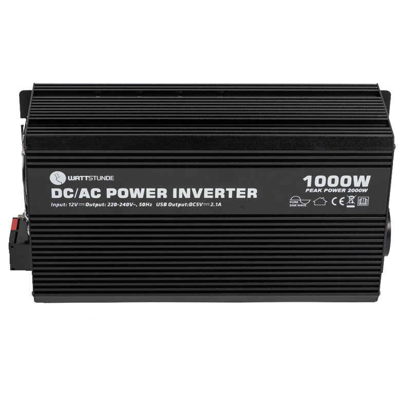 WATTSTUNDE® 1000 W / 2000 W 12 V Sinus Spannungswandler WS12/1000SI