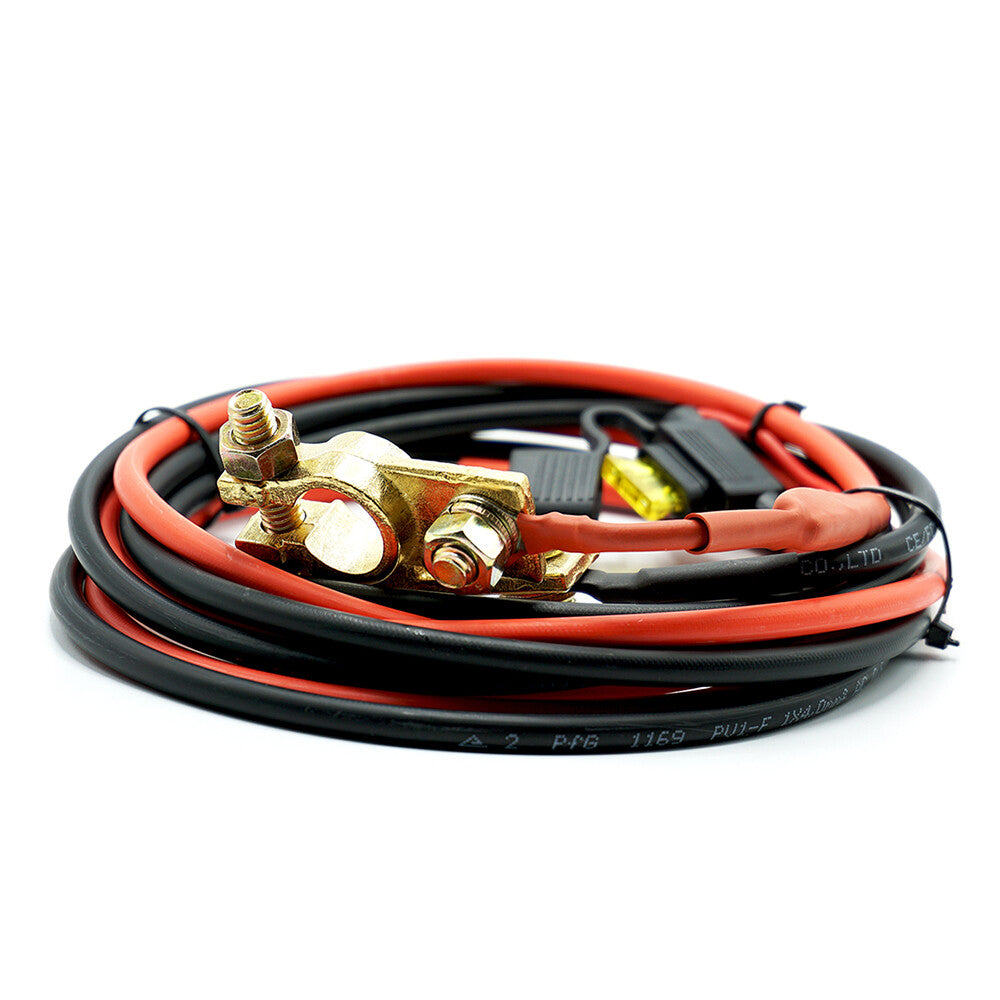 WATTSTUNDE® 4 mm² Batterieanschlußkabel BAKA20 mit 20 A Sicherung und Polklemmen im Set