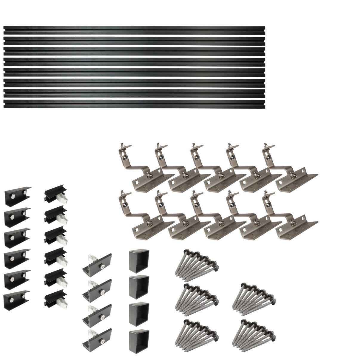 WATTSTUNDE® Hausdachhalterung Set für 4 Module
