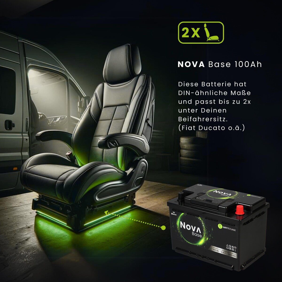 WATTSTUNDE® NOVA Base 100 Ah Batterie LiFePO4