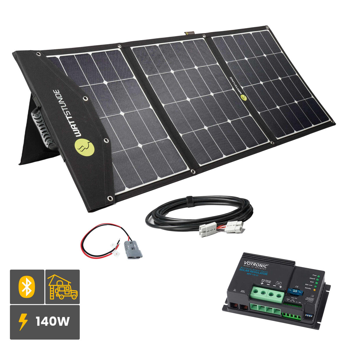 WATTSTUNDE® SOLA Ease 140Wp Solartasche Variationsset Votronic MPP170 CI Nein - 101-1514-005