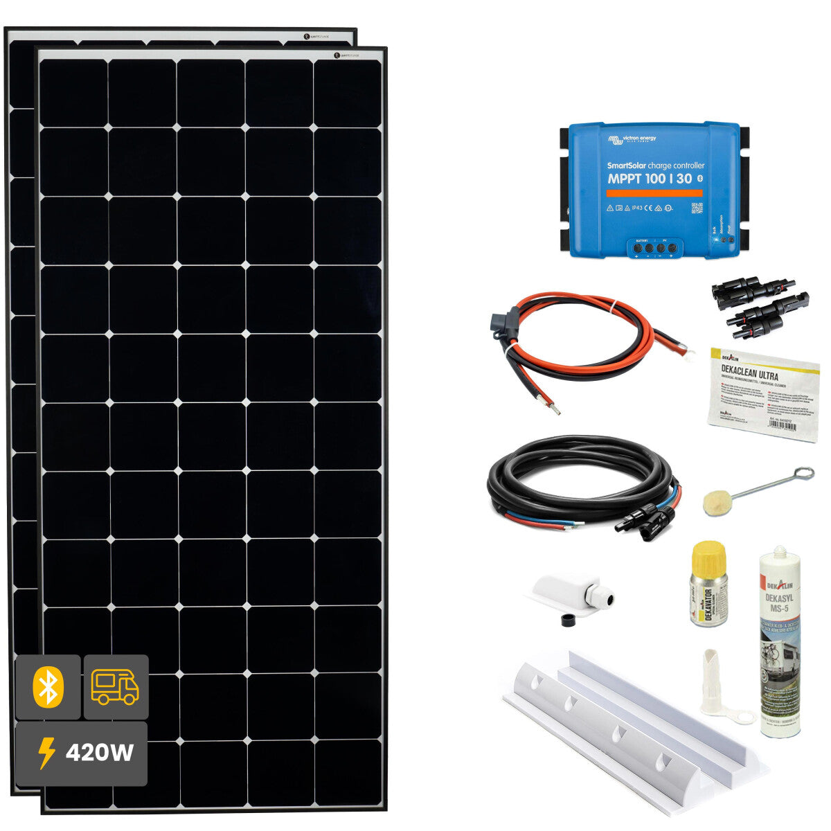 420W Daylight mobile home solar system SOLA Frame white - 11-13006-02