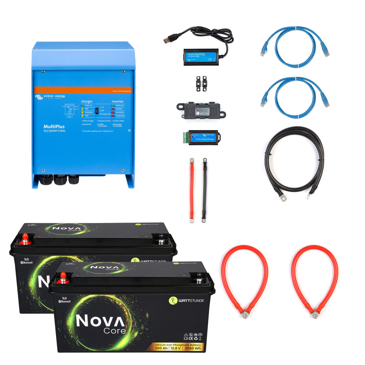 WATTSTUNDE® Motorhome Power Set 2400 W MultiPlus 12/3000 Smart - 11-20150-02