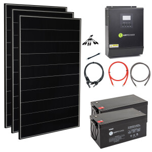 EasyAutark 1200Wp Solar / 3000W AC Solar-Komplettpaket...