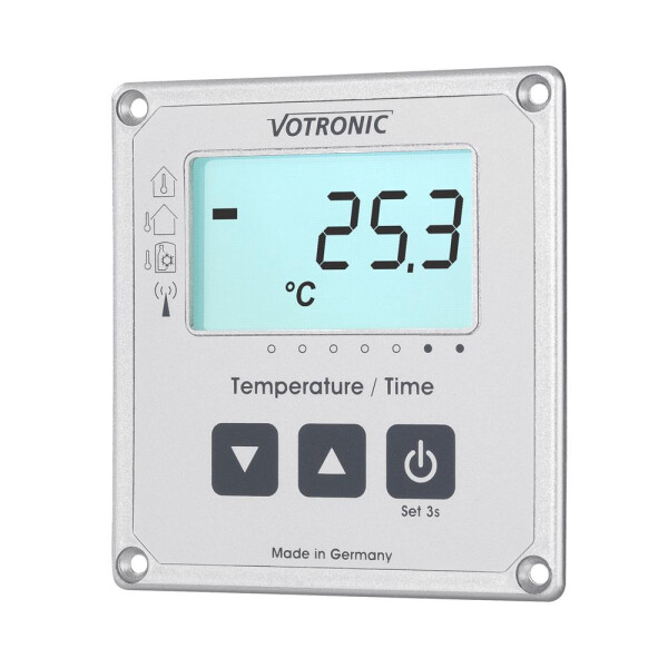 Votronic LCD-Thermometer / Uhr S mit Extern-Sensor - 1253