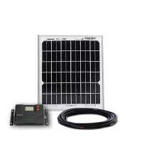 10W Solar Inselanlage Bausatz Solar Laderegler 10A SC10ALCD 1xUSB 12/24V