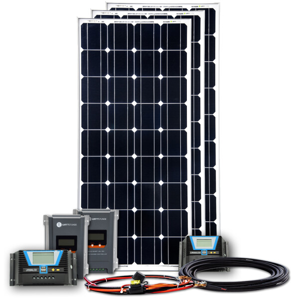 SolarKontor 150Watt PV 12V Solarmodul Solarpanel Monokristallin 150W Wohnmobil 