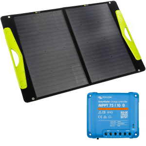 WATTSTUNDE&reg; 100W SolarBuddy Solartasche WS100SB mit Victron SmartSolar 75/10 Laderegler