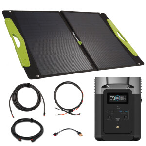 EcoFlow DELTA Powerstation Bundle mit WATTSTUNDE® Solarbuddy Solartasche