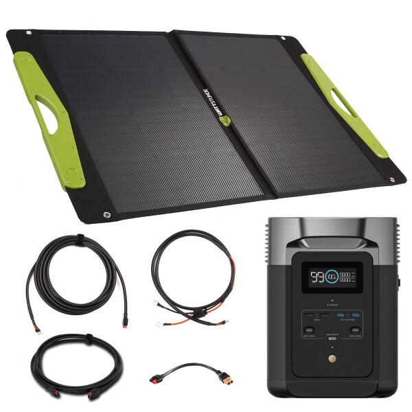 EcoFlow DELTA 2 Powerstation Bundle mit WATTSTUNDE® SolarBuddy Solartasche 100 W