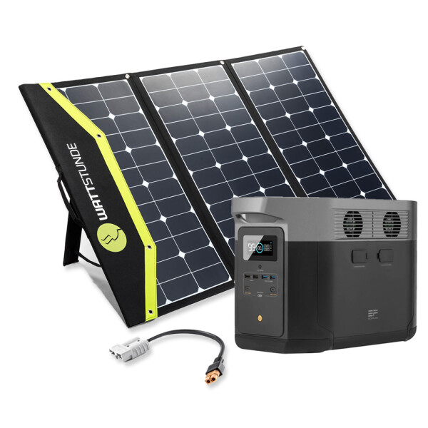 EcoFlow DELTA MAX 1600 Powerstation Bundle mit WATTSTUNDE SunFolder Solartasche