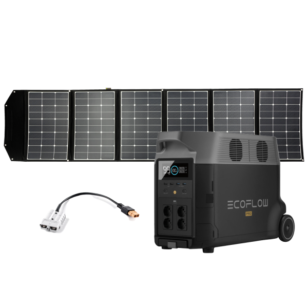 EcoFlow DELTA PRO Powerstation Bundle mit WATTSTUNDE® SunFolder+ Solartasche 340 W