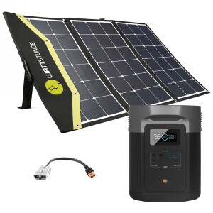EcoFlow DELTA MAX 2000 Powerstation Bundle mit WATTSTUNDE SunFolder+ Solartasche 200 W HV