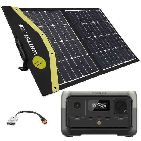 EcoFlow RIVER 2 Powerstation Bundle mit SunFolder Solartasche