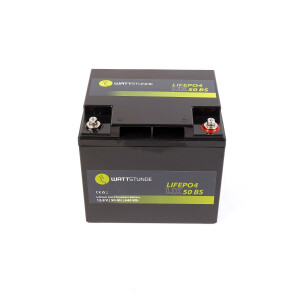 WATTSTUNDE® Lithium 12V 50Ah LiFePO4 Batterie...