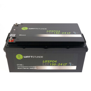 WATTSTUNDE® Lithium 24V 150Ah LiFePO4 Batterie...